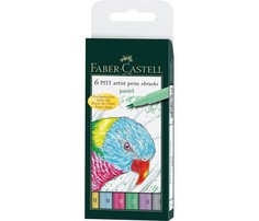 Ручки Faber-Castell Капиллярные ручки PITT artist pen пастельные оттенки 6 шт.