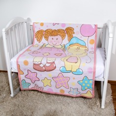 Одеяла Одеяло Baby Nice (ОТК) байковое Девочка и мишка 100 х 140