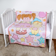 Одеяла Одеяло Baby Nice (ОТК) байковое Девочка и мишка 100 х 140