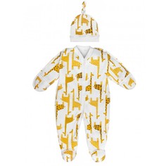 Комплекты детской одежды AmaroBaby Комбинезон-слип с шапочкой Жирафики
