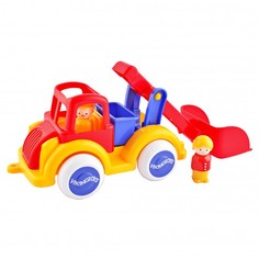 Машины Viking Toys Джамбо самосвал-экскаватор 25 см с 2 фигурками