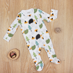 Боди, песочники, комбинезоны Bruno Комбинезон на молнии Осенний лес Br.Uno