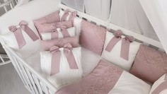 Бортики в кроватку Бортик в кроватку Krisfi Пудра для прямоугольной кроватки