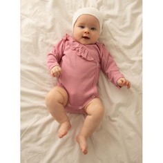 Боди, песочники, комбинезоны AmaroBaby Боди с рюшей и длинным рукавом Nature