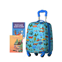 Детские чемоданы Magio Чемодан детский Самолеты + 2 книги