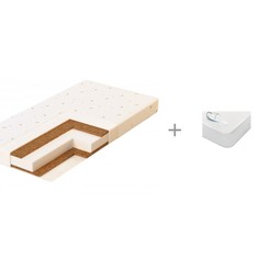 Матрасы Матрас Plitex Кокосовый Юниор-плюс 119x60x8 с наматрасником Sweet Baby SB-K013