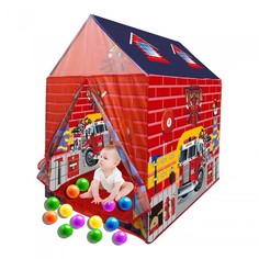 Палатки-домики Pituso Дом Пожарная станция + 50 шаров