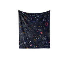 Пледы Плед Ambesonne Мягкий плюшевый микрофибра на детскую кровать 130х180 см