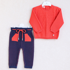 Комплекты детской одежды Leoking Костюм для мальчика однотонная кофта со штанишками из 100% хлопка 8361