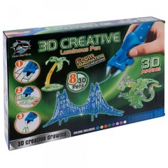 Наборы для творчества Fitfun Toys Набор детских 3D-ручек 8 шт. со светящимися чернилами Y8808-2