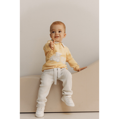 Комплекты детской одежды Leoking Костюм для мальчика кофта с поездом и штанишками гусиная лапка из 100% хлопка 8357