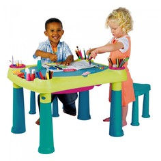 Пластиковая мебель Keter Стол Creative для детского творчества и игры с водой и песком + 2 табуретки