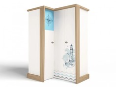 Шкафы Шкаф ABC-King угловой гармошка Mix Ocean (левый)