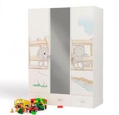 Шкафы Шкаф ABC-King 3-х дверный Bears c зеркалом