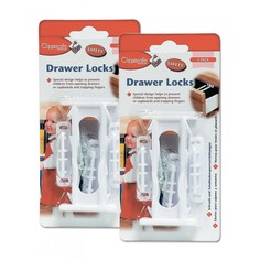Блокирующие устройства Clippasafe Блокировка выдвижных ящиков для игрушек 2 шт.