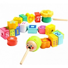 Деревянные игрушки Деревянная игрушка TopBright Игровой набор Кубики-шнуровка
