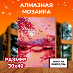 Картины своими руками Lori Алмазная мозаика Умиротворение 40х30 см Лори
