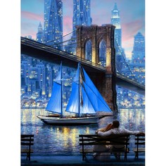 Картины своими руками Фрея Кристальная мозаика Бруклинский мост 30х40 см Freya