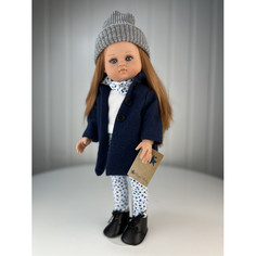 Куклы и одежда для кукол Lamagik S.L. Кукла Нэни в синем пальто и серой шапке 42 см
