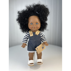 Куклы и одежда для кукол Lamagik S.L. Кукла Бетти темнокожая в джинсовом комбинезоне 30 см