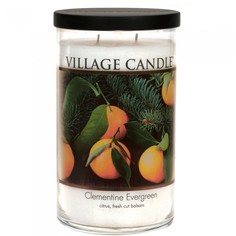 Декорирование Village Candle Ароматическая свеча Вечнозеленый Клементин стакан, большая
