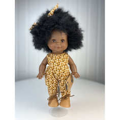 Куклы и одежда для кукол Lamagik S.L. Кукла Бетти темнокожая в леопардовом комбинезоне 30 см