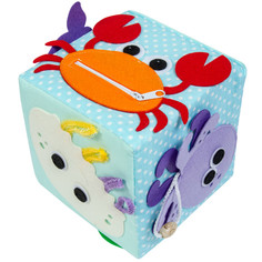 Развивающие игрушки Развивающая игрушка Uviton кубик сенсорный Ocean 12x12 см