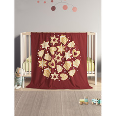 Пледы Плед JoyArty Мягкий плюшевый плед Праздничные печенья из микрофибры 130x180 см