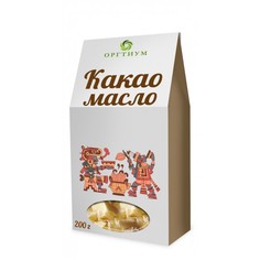 Какао, цикорий и напитки Оргтиум Какао масло натуральное 200 г