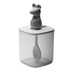 Контейнеры для еды Qualy Банка для сыпучих продуктов Lucky Mouse Seasoning с ложкой 250 мл