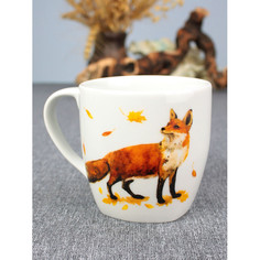 Посуда и инвентарь Думай о хорошем Кружка Лиса 400 мл