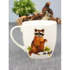 Посуда и инвентарь Думай о хорошем Кружка Енот 400 мл