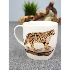 Посуда и инвентарь Думай о хорошем Кружка Снежный барс 400 мл