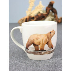 Посуда и инвентарь Думай о хорошем Кружка Белый медведь 400 мл