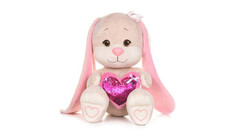 Мягкие игрушки Мягкая игрушка Jack&Lin Зайка с Розовым Сердцем 25 см JL-051901-25-2