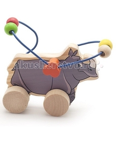Каталки-игрушки Каталка-игрушка Мир деревянных игрушек Лабиринт-каталка Носорог