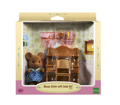 Игровые фигурки Sylvanian Families Дочка Мышонок и школьная парта