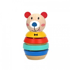 Деревянные игрушки Деревянная игрушка Tooky Toy Пирамидка Мишка-формы