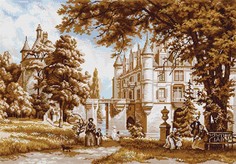 Картины своими руками Фрея Кристальная мозаика В саду замка Шенонсо 45x65 см Freya