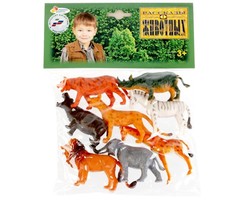Игровые фигурки Играем вместе Набор из 8-и диких животных 8 см