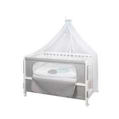 Детские кроватки Детская кроватка Roba приставная Room Bed с постельным бельем и балдахином