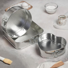 Выпечка и приготовление Доляна Набор форм для выпечки разъёмных Фабиан 3 шт.