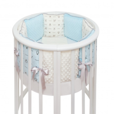 Комплекты в кроватку Комплект в кроватку Fluffymoon Lovely Baby в круглую подушки (7 предметов)
