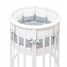 Комплекты в кроватку Комплект в кроватку Fluffymoon Little Star в круглую подушки (5 предметов)
