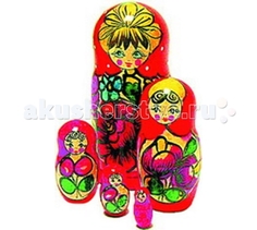 Деревянные игрушки Деревянная игрушка RNToys Матрешка 5 в 1 расписная Д-116