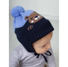Шапки, варежки и шарфы Linas baby Шапка шерстяная утепленная B05-2H