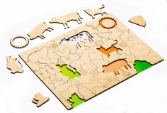 Деревянные игрушки Деревянная игрушка Bradex Мозаика-раскраска Домашние животные