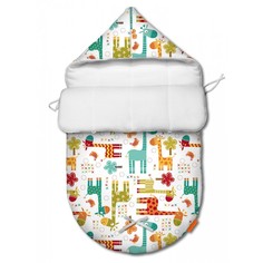 Конверты на выписку QuQuBaby Конверт для новорожденного демисезонный Жирафы