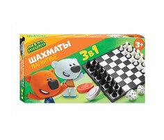 Настольные игры Играем вместе Шахматы магнитные Ми-ми-мишки 3в1 G049-H37025-R2