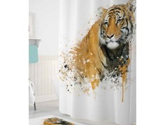 Шторы для ванны Tropikhome Шторы для ванн полиэстер Digital Printed Tiger 180х200 см